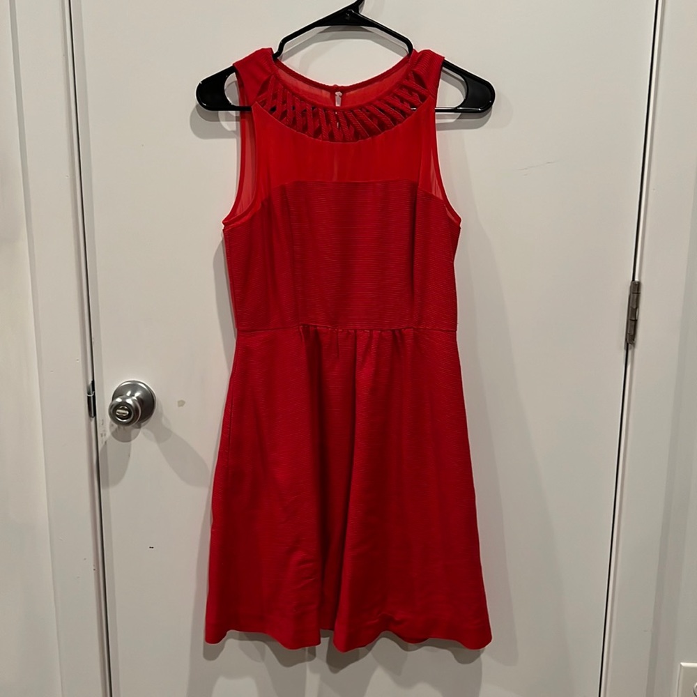 Red Anthropologie Maeve dress size 6